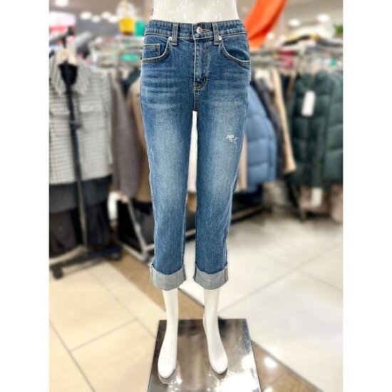 트리아나 롤업 일자핏 데님 바지 AJ1XA04_이미지