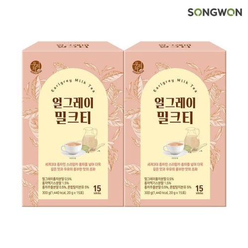 송원식품 송원 얼그레이 밀크티 15T+15T_이미지