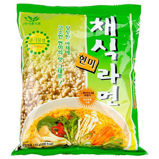 새롬식품 현미 채식라면 110g (1개)_이미지