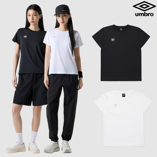 엄브로 폴리 스판 스몰로고 반팔 티셔츠 UR122SRS12