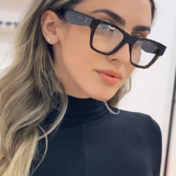 셀린느 반투명 호피 사각 뿔테 안경테 136219891