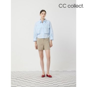 씨씨콜렉트 린넨 블렌드 쇼츠 DE_C252MSA234_이미지