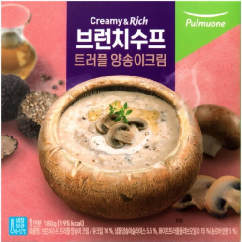 풀무원 브런치수프 트러플 양송이크림 180g이미지입니다. 누르면 해당 게시물로 새창이동합니다.