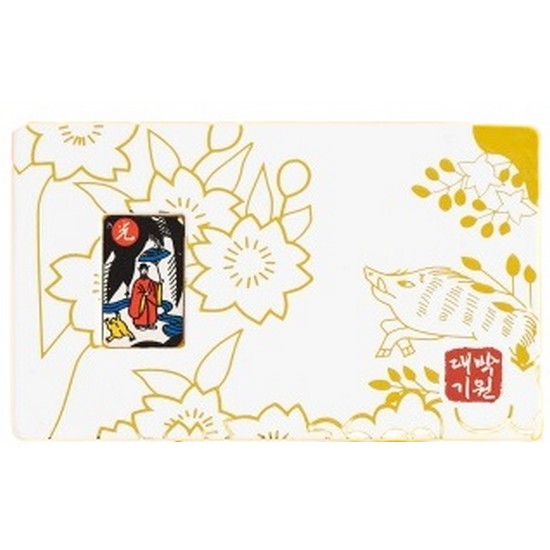 뽀르띠 대박 화투 오광 카드 골드바 1g_이미지