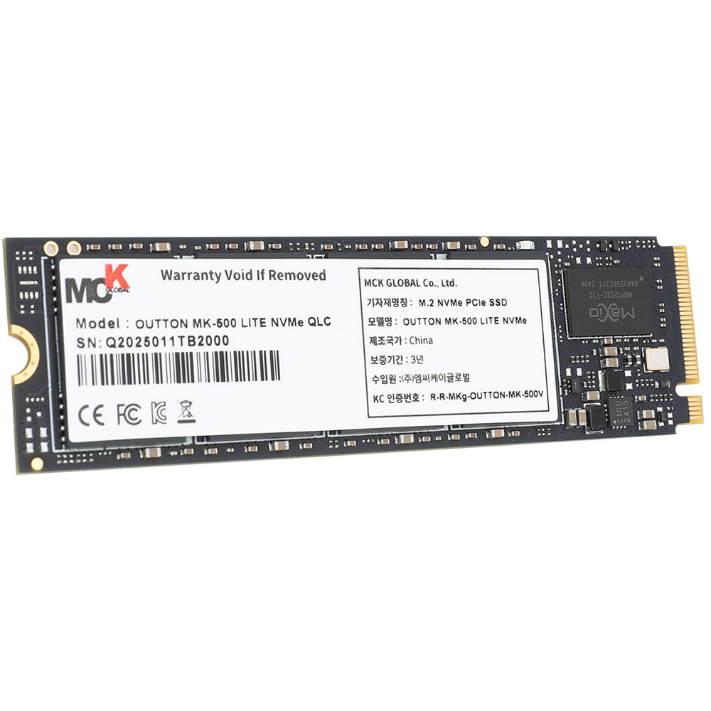 �������̱۷ι� OUTTON MK-500 LITE QLC M.2 NVMe ��ũ