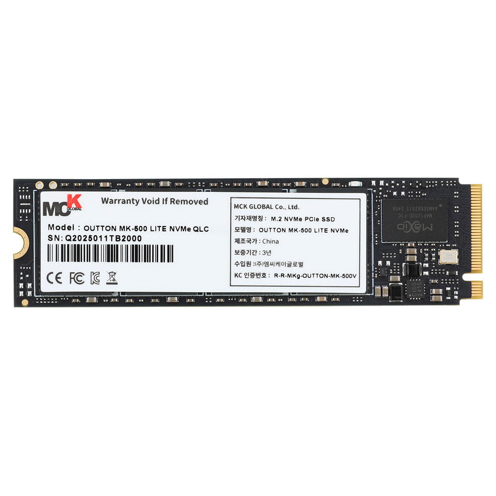 �������̱۷ι� OUTTON MK-500 LITE QLC M.2 NVMe ��ũ