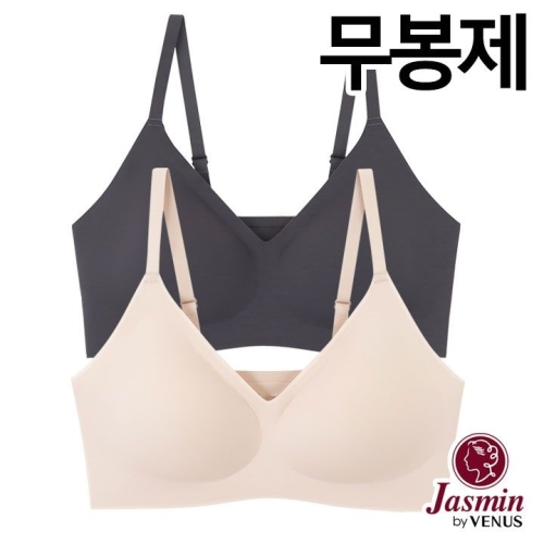 비너스 자스민 소프트터치 프리컷 패드고정 누디 브라탑1종 JBRA032 S-XL_이미지