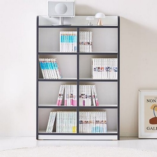 엘리브 4단 2칸 선반 폭좁은 책장 700