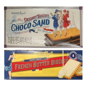 이마트 피코크 초콜릿 샌드위치 비스킷 135g (2개)_이미지