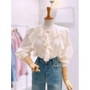 러플 타이 블라우스 LC31E4BL506X