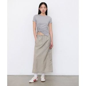 STANDARD WOMAN 우먼즈 나일론 밴딩 롱 스커트 라이트 베이지 159635