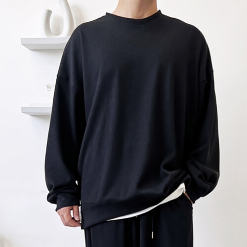 스콰즈 남자 빅사이즈 골지 맨투맨 긴팔 티셔츠 SDT142 트렌디 감성의 스마트한 쇼핑공간