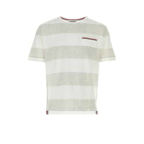 톰브라운 포켓 RWB 트리밍 럭비 스트라이프 반팔티 MJS201A J0049 057