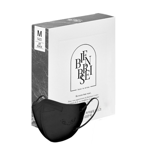 산들지앤티 비앙브리제 프리미엄 에어슬림 KF94 중형 제트블랙 10매입 (10매)_이미지