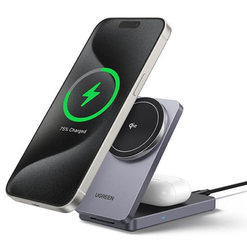 UGREEN Qi2 2in1 맥세이프 무선충전기 W706_이미지