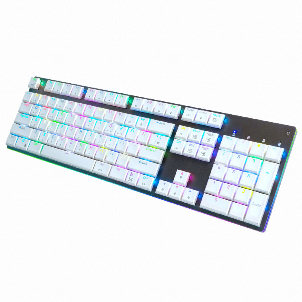 마이크로닉스 MANIC K940 RGB 초슬림 기계식 카일 초콜릿축 (백축)_이미지