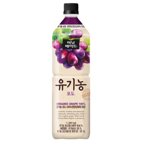 코카콜라음료 미닛메이드 유기농 포도 1L (12개)