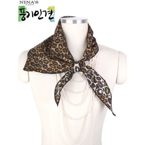 니나스파리 풍기인견_레오퍼드호피 삼각넥스카프 N5S040_이미지