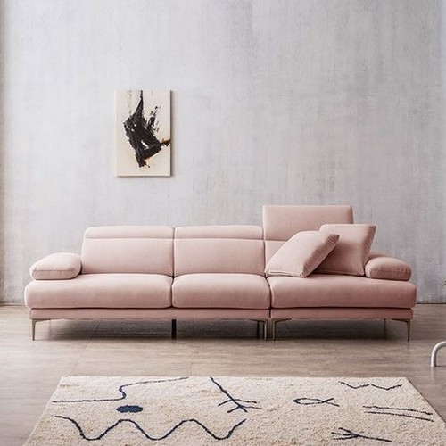 에싸 시에르 헤드기능 리브 패브릭 소파 3.5인용 (스툴별도)_이미지