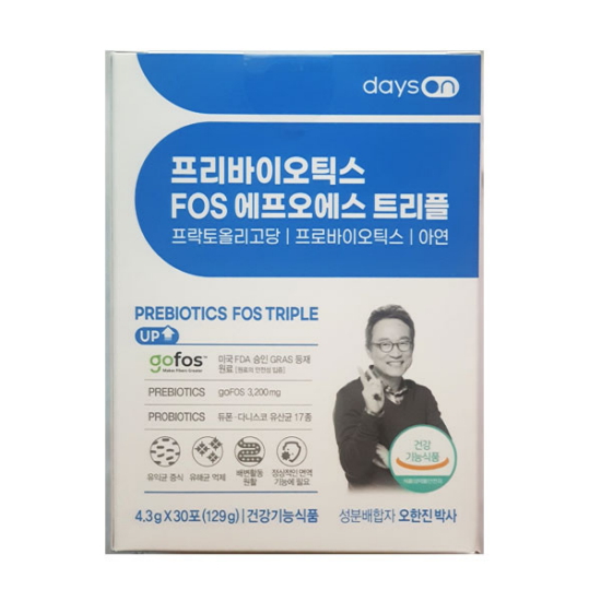 데이즈온 오한진 프리바이오틱스 FOS 트리플 30포이미지입니다. 누르면 해당 게시물로 새창이동합니다.