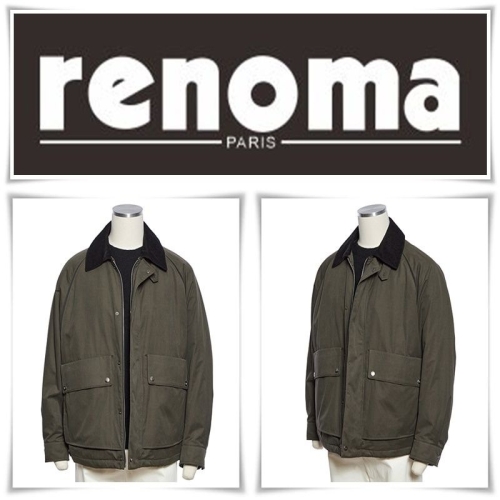 레노마 F/W코듀로이 카라배색 세미오버 카키점퍼 RPKMBU02A DR4470