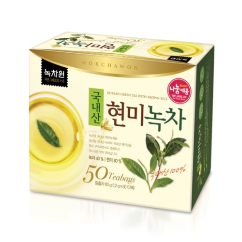 녹차원 국내산 유기농 현미녹차 50티백 (1개)_이미지