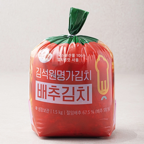 맑은물에 김석원 명가김치 배추김치 1.5kg 1개