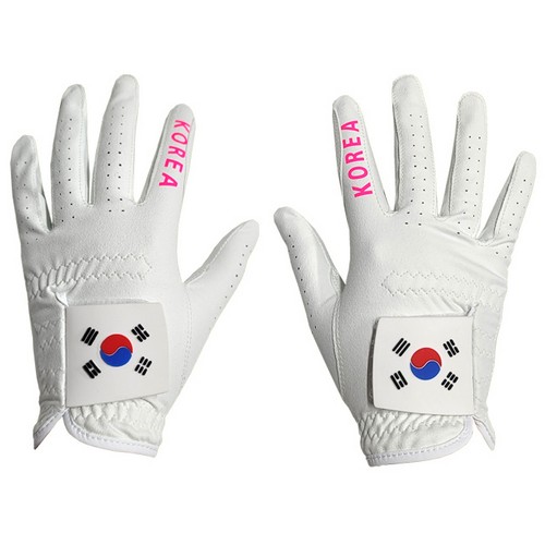 MPK인터내셔널 국가대표 태극기 여성용 골프장갑 양손 (4개)_이미지