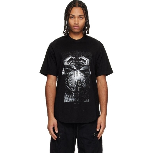 줄리어스 블랙 유로파 레귤러 티셔츠 252420M213005