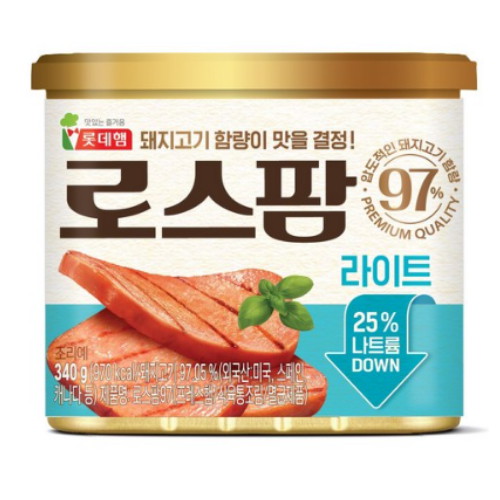 롯데웰푸드 롯데햄 로스팜97 라이트 340g (5개)_이미지