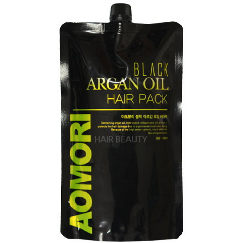 아오모리 블랙 아르간오일 헤어팩500ml/아르간오일이 손상모발 관리