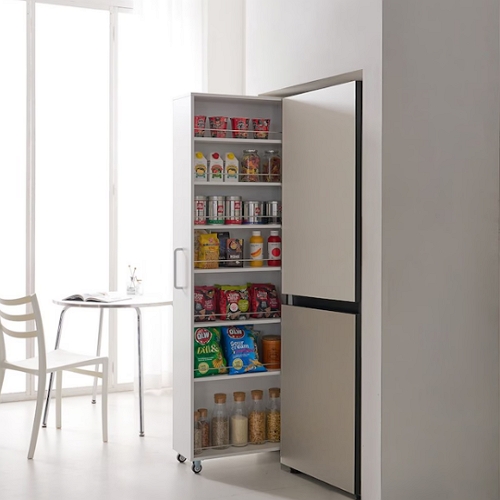 퍼니브라운 키큰 슬라이딩 냉장고 틈새 주방 수납장 150이미지입니다. 누르면 해당 게시물로 새창이동합니다.