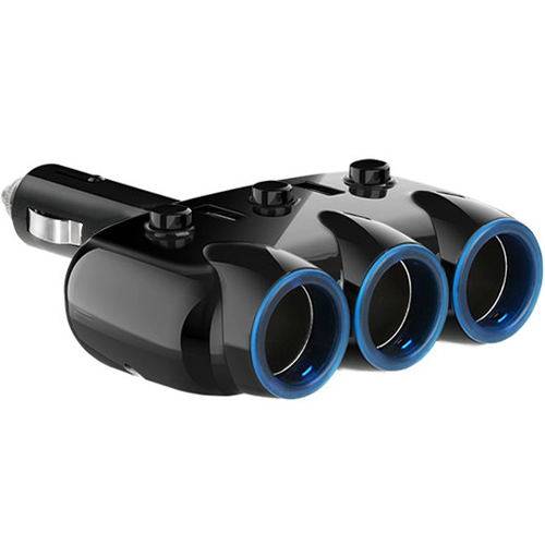 강원전자 NETmate 차량용 USB 2포트 3구 멀티소켓 NM-CJ01_이미지