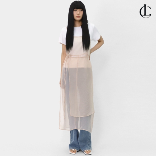 엘케이트 여자 레이어드 원피스 끈나시 오간자 여름원피스 LCC006