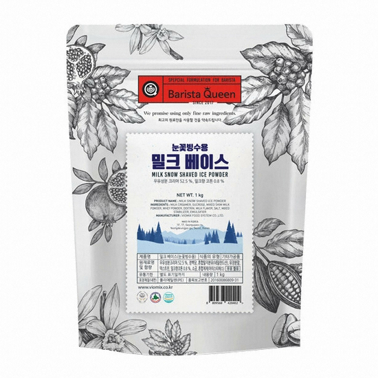 바이오믹스푸드시스템 바리스타퀸 눈꽃빙수용 밀크 베이스 1kg (5개)_이미지