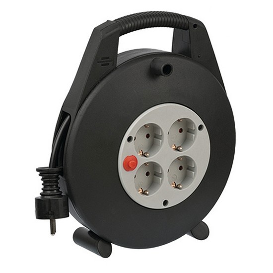 브레넨스툴 베리오라인 4구 케이스형 케이블릴 블랙 (15m)_이미지