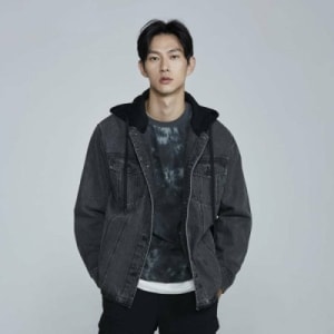 버커루 남녀공용 오버핏 후드 레이어드 셔츠형 자켓 B225DS160P19 39353_B225DS160P19