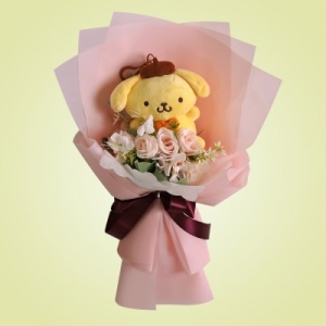 폼폼푸린 핑크 인형꽃다발 졸업식 입학식 학예회 축하선물
