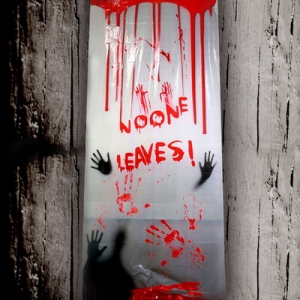 할로윈 공포 현수막 포스터 200cm NO ONE LEAVES _ 301828011