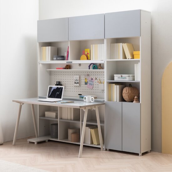 지오 책상 책장 조명세트