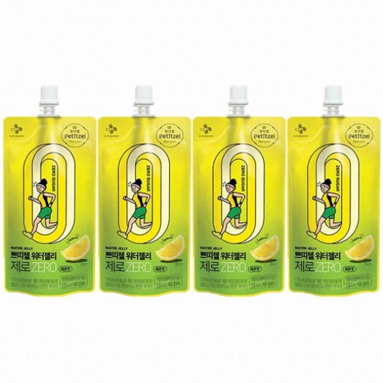 CJ제일제당 쁘띠첼 워터젤리 제로 레몬맛 170ml (4개)_이미지
