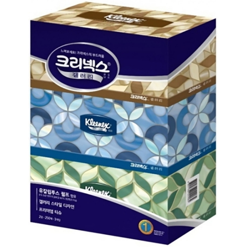 유한킴벌리 크리넥스 갤러리 250매 (3개입) (1팩)