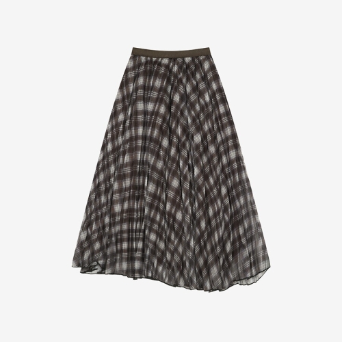 신원 베스띠벨리 체크쉬폰밴딩스커트 BLSAI2321BRP