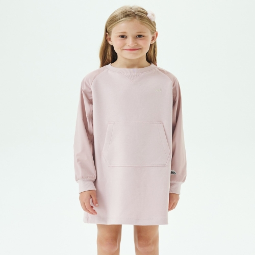 LEE 키즈 배색 레귤러핏 원피스 핑크 LK2403OP71PI