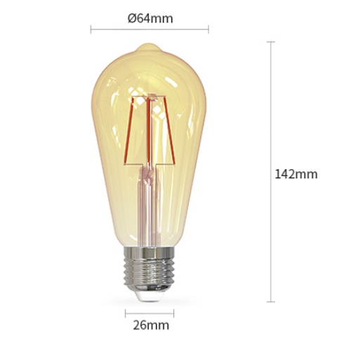 서웅씨엔씨 스피아노 LED ST64 에디슨전구 전구색 4W_이미지