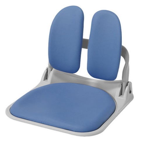 갤러리데코 듀얼백 화이트바디 접이식 좌식의자 (인조가죽등판)_이미지