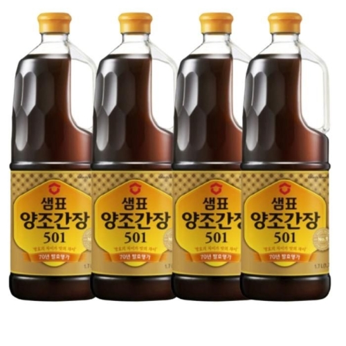 샘표식품 샘표 양조간장 501 1.7L (4개)