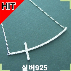 메디쉬재팬 럭셔리 세련된 일체형 큐빅 실버목걸이 41608c