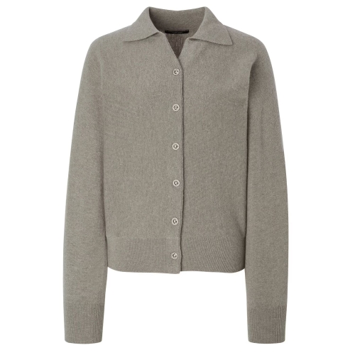 카키 멜란지 울캐시미어혼방 가디건 JSSW5D200K5