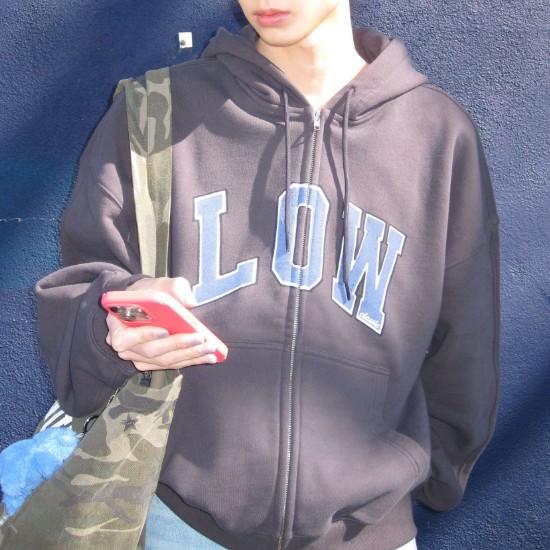 로우클래식 LOW CLASSIC SOFT SWEAT ZIP-UP HOODIE_CHARCOAL_LC253TS12CC LC253TS12C..